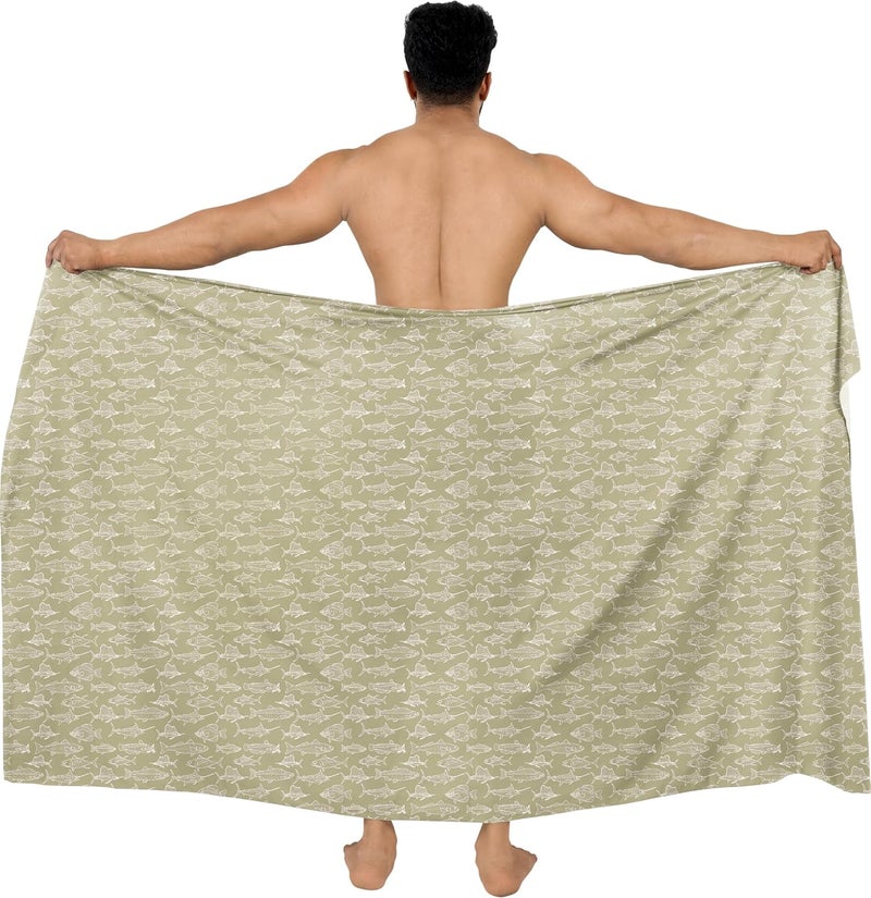 HAPPY BAY Store Men's Sarong Beach Pareo Aloha Wraps - Image 1